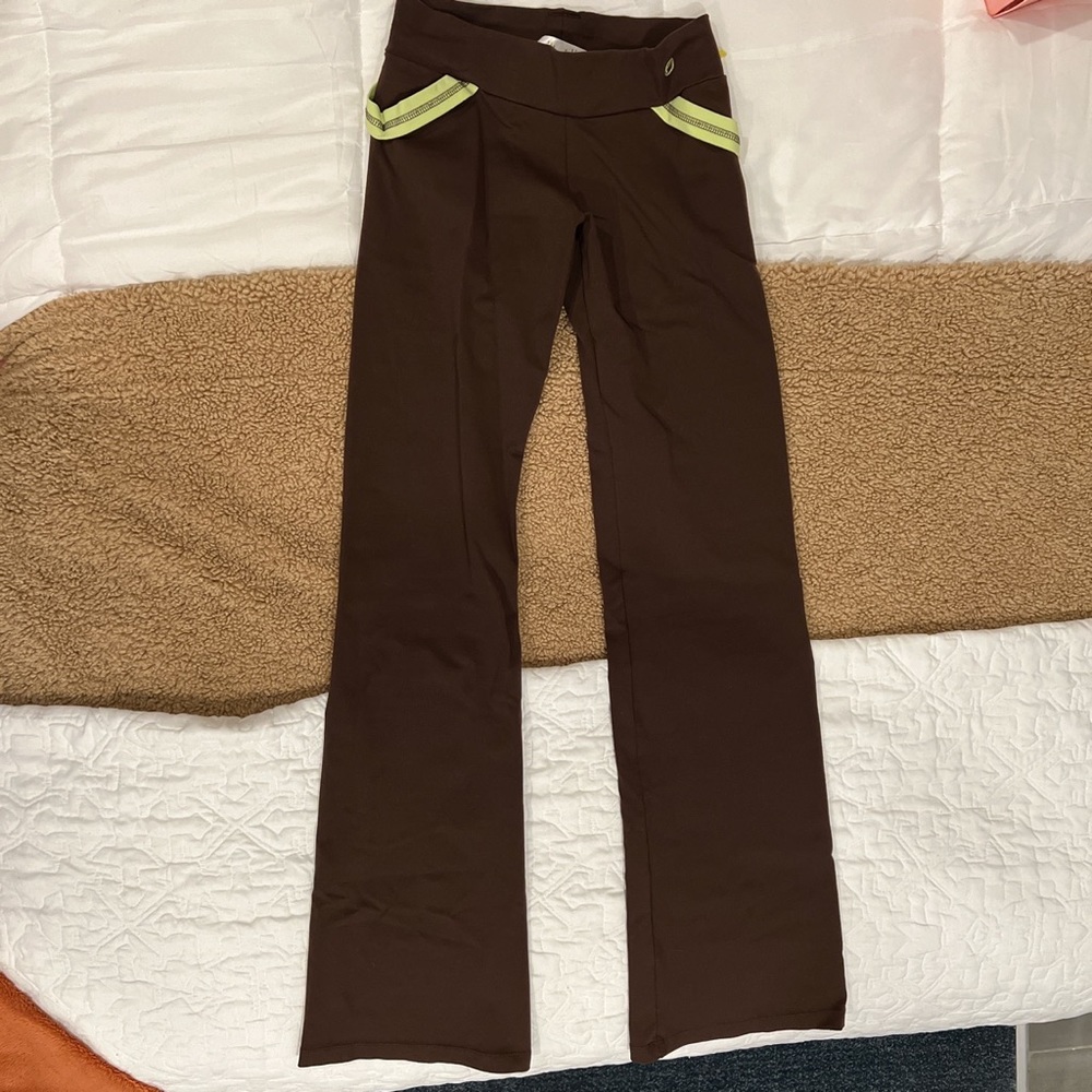 Brown bootcut flare yoga pants leggings